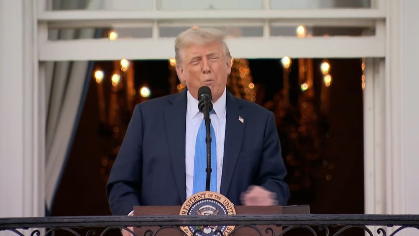 Donald Trump on balcony