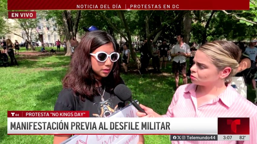 Protesta “Refuse Fascism” en DC: “ICE llegó y se llevó a mi papá”