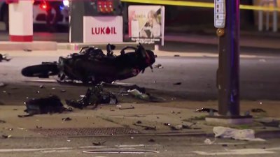 Aparatoso accidente involucró una motora en el noreste de Filadelfia