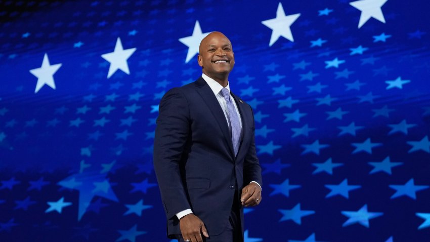 CHICAGO, ILLINOIS – AUGUST 21:  Maryland Gov. Wes Moore departs after speaking on stage during the third day of the Democratic National Convention at the United Center on August 21, 2024 in Chicago, Illinois. Delegates, politicians, and Democratic Party supporters are in Chicago for the convention, concluding with current Vice President Kamala Harris accepting her party’s presidential nomination. The DNC takes place from August 19-22.   (Photo by Andrew Harnik/Getty Images)