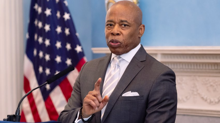 Eric Adams, mayor of New York, speaks during the Crypto Summit in New York, US, on Tuesday, May 20, 2025. The event gathers founders, CEOs, and investors from the cryptocurrency, blockchain and fintech industries to discuss how the industry can boost the economy, attract top talent, and inspire innovation in New York City.