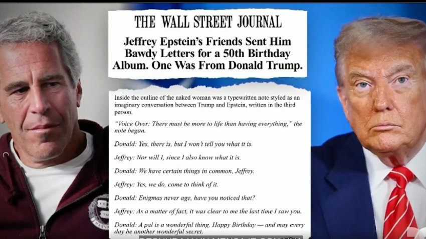 Supuesta felicitación de cumpleaños a Epstein: la Casa Blanca niega que sea la firma de Trump