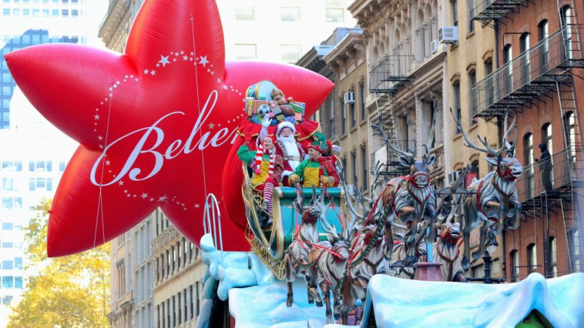 NEW YORK, NY &#8211; NOVEMBER 23: General view of 2023 Macy&#8217;s Thanksgiving Day Parade on November 23, 2023 in New York City.  (Photo by Jose Perez/Bauer-Griffin/GC Images)