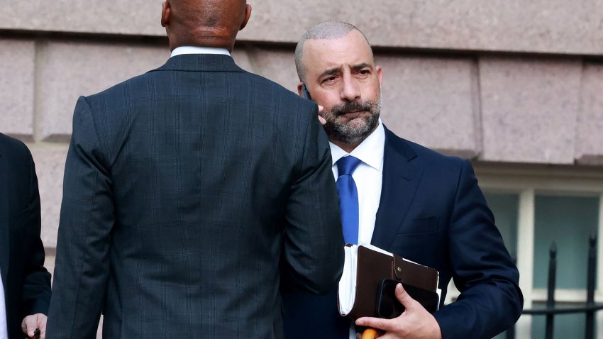 New York City Mayor Eric Adams with Frank Carone (right).