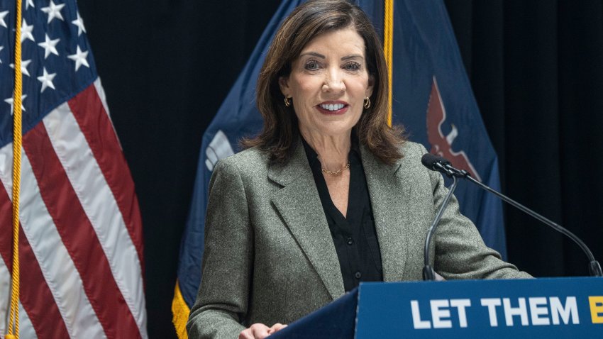 New York Gov, Kathy Hochul speaks at the Remington Boys and Girls Club of New Rochelle Feb. 18, 2026 where she announced that the state would contribute $16 million to the LINC, New Rochelle’s project to transform Memorial Highway from a six-lane thoroughfare into a local street and linear park. The LINC will reconnect the historically Black Lincoln Park neighborhood that was split apart due to the construction of Memorial Highway.