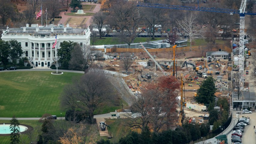 WASHINGTON, DC – DECEMBER 08: Demolition work continues where the East Wing once stood at the White House on December 08, 2025 in Washington, DC. President Donald Trump ordered the 123-year-old East Wing and Jacqueline Kennedy Garden leveled to make way for a new 90,000-square-foot ballroom that he says will cost around $300 million and will be paid for with private donations. (Photo by Chip Somodevilla/Getty Images)