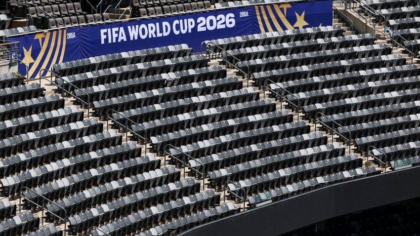 A general view shows the stands at New York New Jersey Stadium (temporarily renamed from Metlife Stadium) ahead of the 2026 FIFA World Cup on May 29, 2026 in East Rutherford, New Jersey. (Photo by ANGELA WEISS / AFP via Getty Images)
