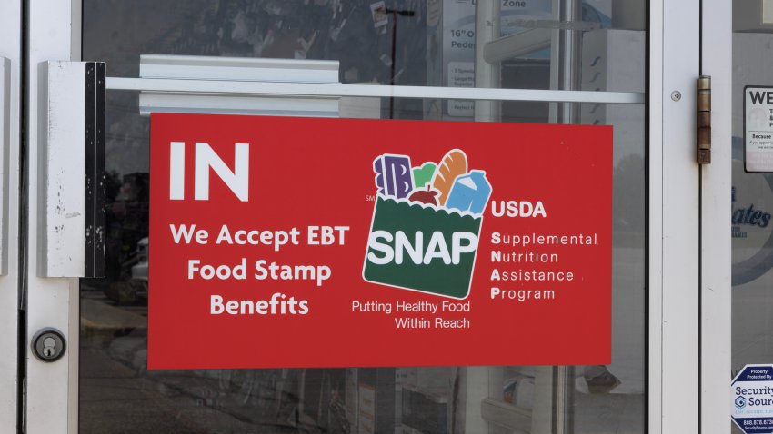 Gas City – July 22, 2025: SNAP and EBT Accepted here sign. SNAP and Food Stamps provide benefits to help the budgets of disadvantaged families.