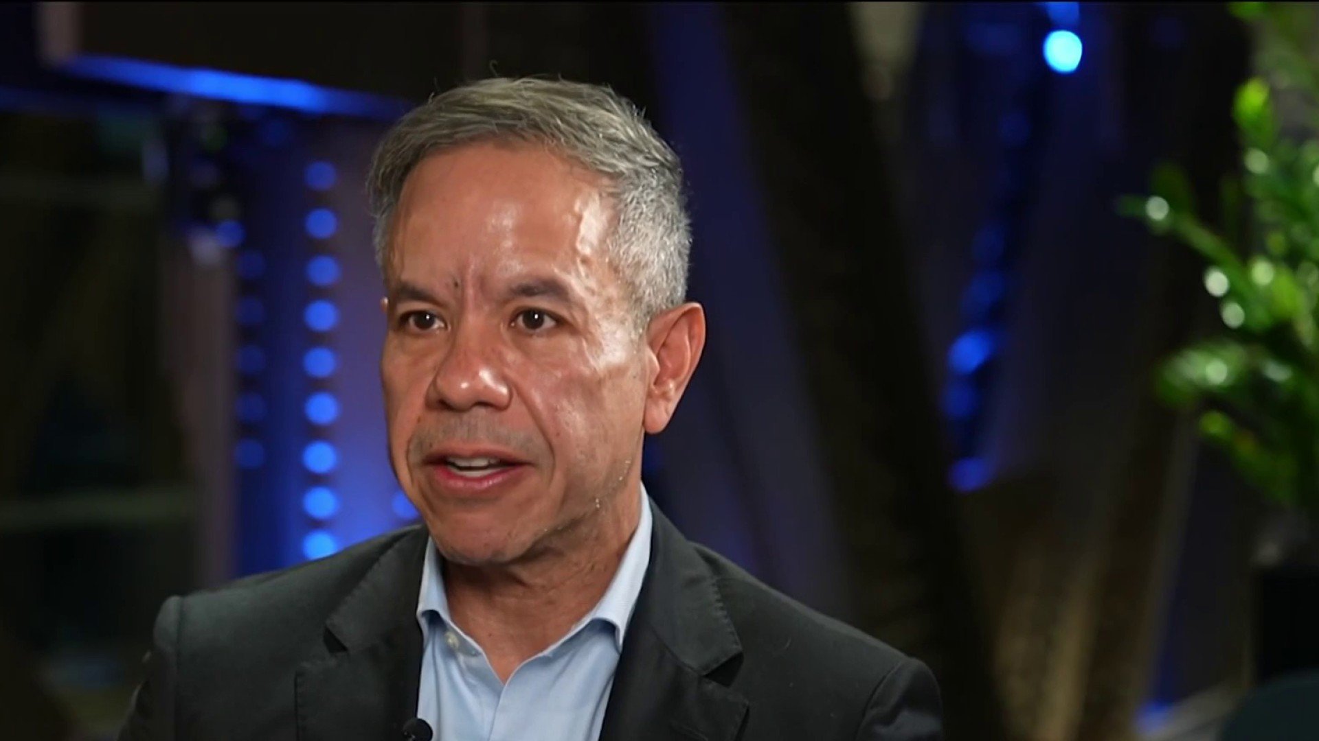 Miguel Romero addressing San Juan political plans during press conference