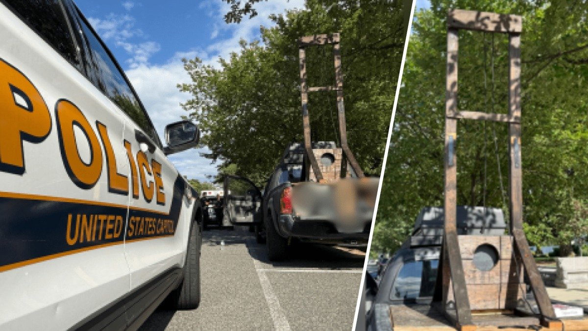 Hombre de California condujo hasta Washington D.C. con una guillotina en su camioneta, según la policía