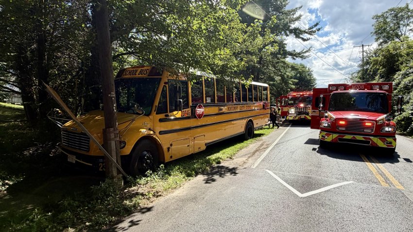 Montgomery County school bus crash scene