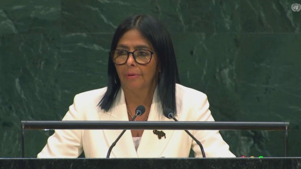 Delcy Rodríguez dice que habrá elecciones en Venezuela en su discurso ante la ONU