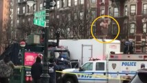 NYPD: Trepa a camión, se desnuda y desata el caos . Noticias en tiempo real