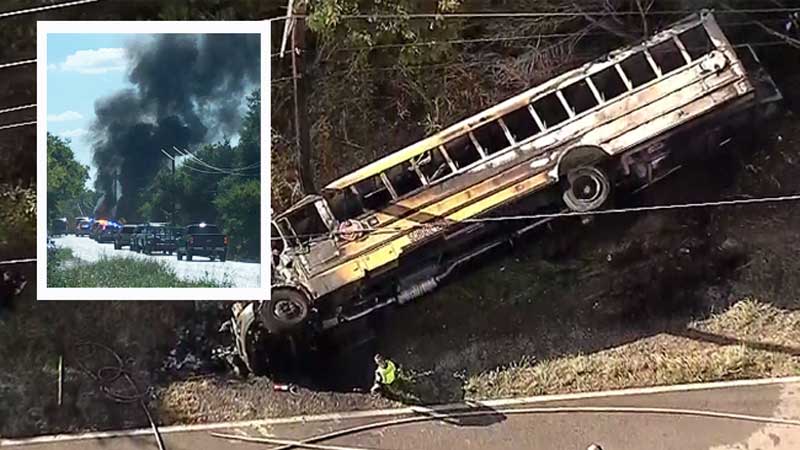 Mortal accidente de autobús en el que iban 40 niños